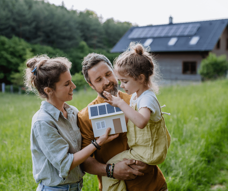 Family With New Solar Panelled Home